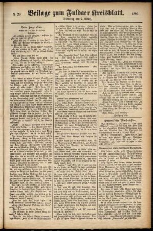 Zweite Ausgabe vom Dienstag, den 07. März 1899.