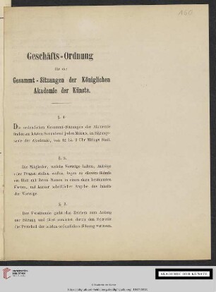Geschäfts-Ordnung
