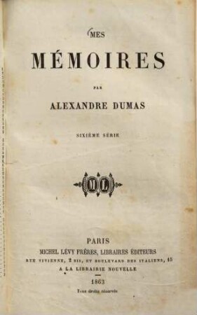 Mes mémoires, 6