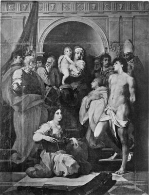 Thronende Madonna mit Heiligen