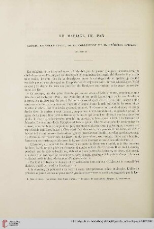 Le mariage de Pan: Groupe en terre cuite de la collection de M. Frédéric Spitzer