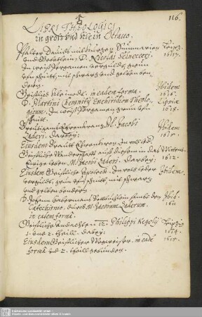 Libri Theologici in gross und klein Octavo