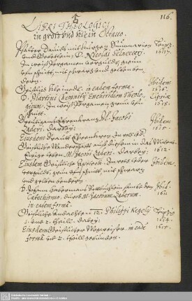 Libri Theologici in gross und klein Octavo