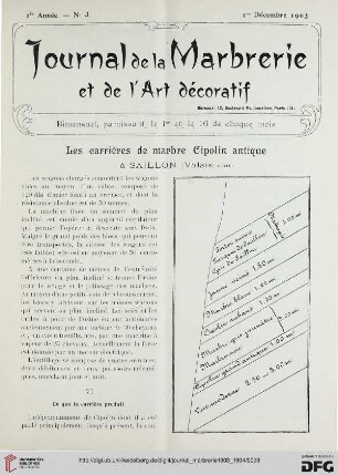 Nr. 3 (1 er Décembre 1903)
