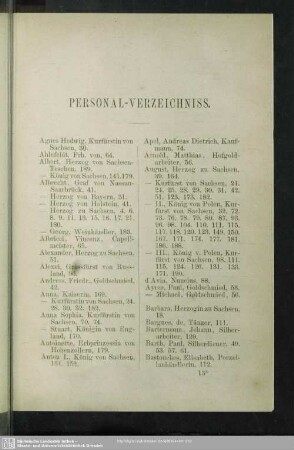 Personal-Verzeichniss