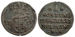 1 Sechsling, Hzgl. Schleswig-Holstein-Gottorpische Linie, Karl Friedrich (1702 - 1739)