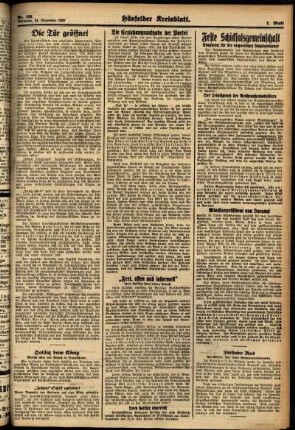 Zweite Ausgabe vom Mittwoch, den 24. November 1937.
