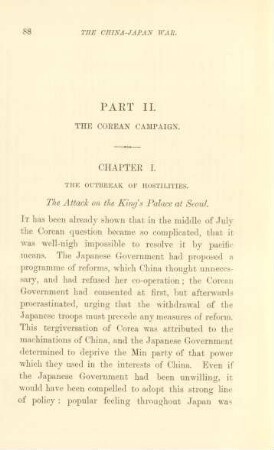 Chapter I. The outbreak of hostilities