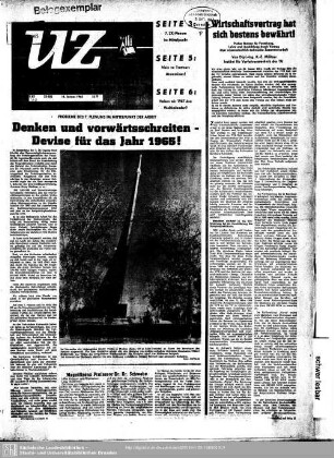 1965: Universitäts-Zeitung