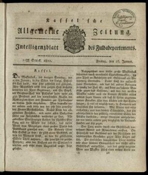 11tes Stueck, Freitag, den 26. Januar 1810