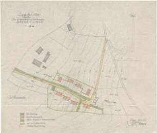 Gsaenger, Gustav; Moosburg - Langenbach (Bayern); Bebauungspläne - Tektur zum Teilbebauungs- u. Baulinienplan Hörhammer (Lageplan)