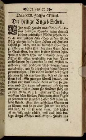 Das XXII. Hülffs-Mittel. Die heilige Engel-Scheu. - Das XXIV. Hülffs-Mittel. Der rechte Gebrauch des Beichtstuhls.