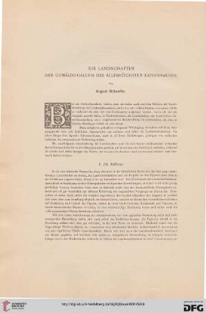 Die Landschaften der Gemälde-Galerie des Allerhöchsten Kaiserhauses