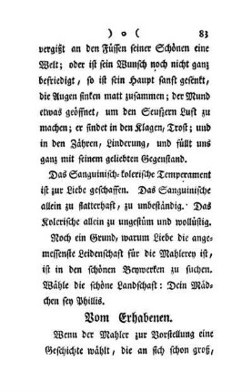 Vom Erhabenen.