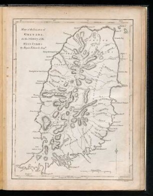 Map of the island of Grenada : for the History of the West Indies, by Bryan Edwards Esq.