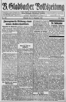 Bergisch Gladbacher Volkszeitung. 1906-1929