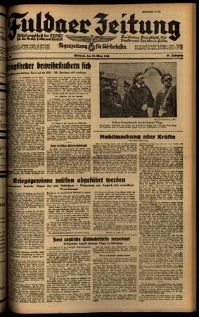Ausgabe vom Mittwoch, den 19. März 1941.