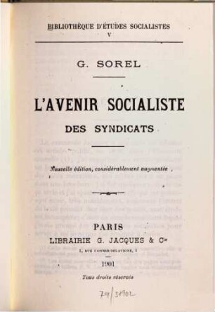 L' avenir socialiste des syndicats