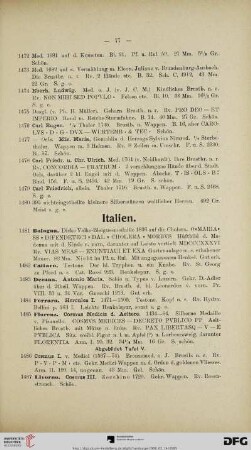 [Italien, Schweiz, Niederlande und Belgien] (Nr. 1481-1603)