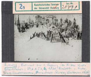 Moritz von Schwind: Entwurf zur ersten Fassung von Ritter Kurts Brautfahrt. Darmstadt, Hessisches Landesmuseum