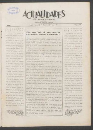 1924,1,13: año 1, núm. 13 (5 de noviembre de 1924)