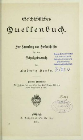 Bd. 2: Die Hellenen seit dem Ende der Perserkriege : (bis zum Tode Alexanders d. Gr.)