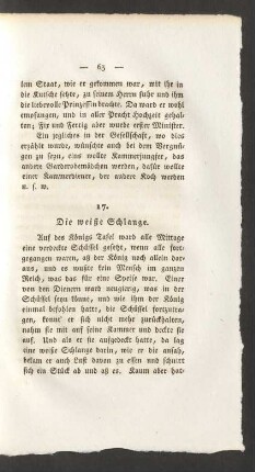 17. Die weiße Schlange.