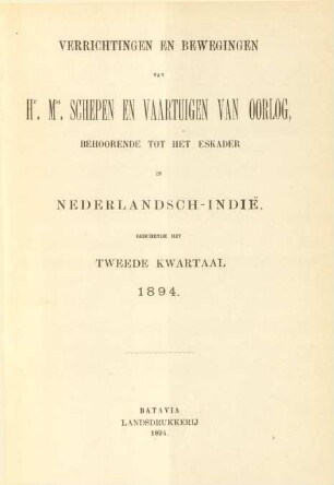 Tweede kwartaal 1894