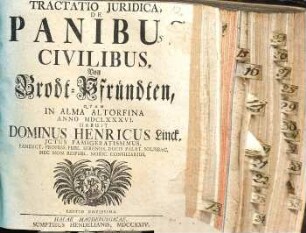 Tractatio Juridica, De Panibus Civilibus : = Von Brodt-Pfründten