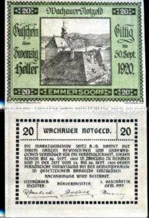 Spitz, Emmersdorf, Wachau, Niederösterreich 50 Heller