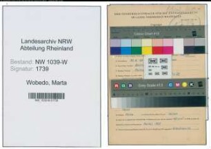 Entnazifizierung Marta Wobedo , geb. 30.08.1903 ()