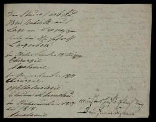 Studienzeugnis für Johann August Beissenhirtz, unterzeichnet von Conrad Johann Martin Langenbeck [zweite Hälfte: Bl. 60v], [Göttingen] [1818]