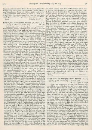 375-376 [Rezension] Böhmer, Heinrich, Luthers Romfahrt