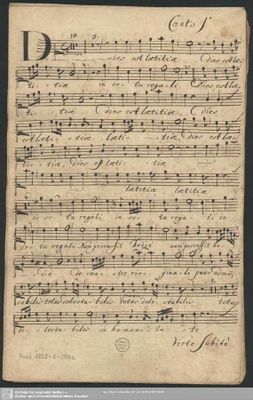 Stimmen zu "Dies est laetitiae" [Mus.1825-E-503a]