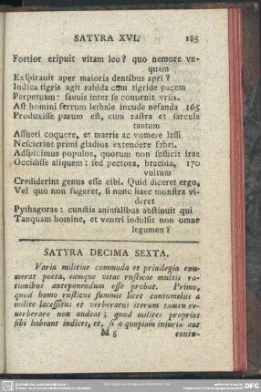 Satyra Decima Sexta