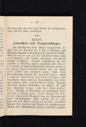 XXXIII. Hohenstein und Rupprechtstegen.