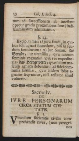 Sectio IV. De Iure Personarum Circa Statum Civitatis