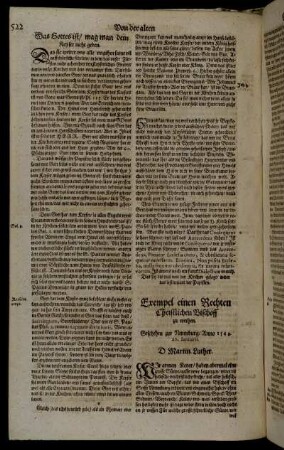 Exempel einen Rechten Christlichen Bischoff zu weihen.