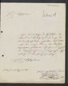 Brief von Ferdinand Joseph Schmidt an Unbekannt