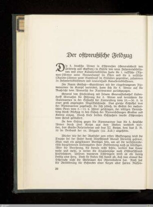 Der ostpreußische Feldzug