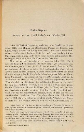 Albertino Mussato : Ein Beitrag zur italienischen Geschichte d. 14. Jhs.