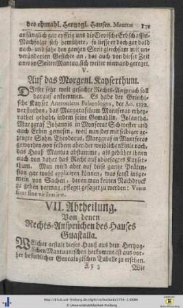 VII. Abtheilung.