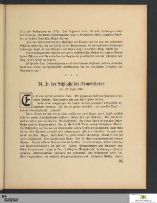 14. In der Angriffsschlacht bei Armentières
