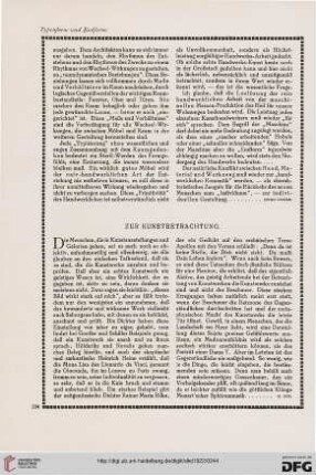 Zur Kunstbetrachtung