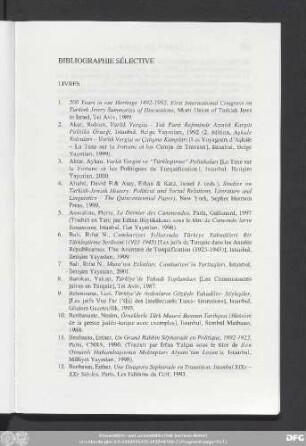 Bibliographie Sélective