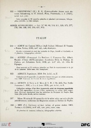Italie (Nr. 353-399)