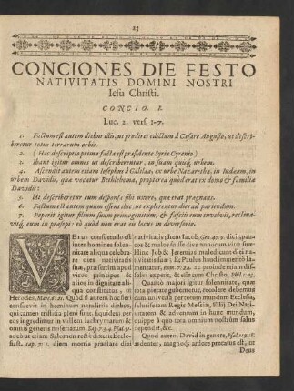 Conciones Die Festo Nativitatis Domini Nostri Iesu Christi.