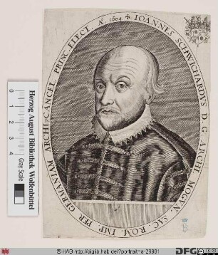 Bildnis Johann (Schweikard von Kronberg), 1604-26 Kurfürst u. Erzbischof von Mainz