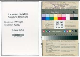 Entnazifizierung Artur Linau , geb. 11.12.1911 (Steiger)