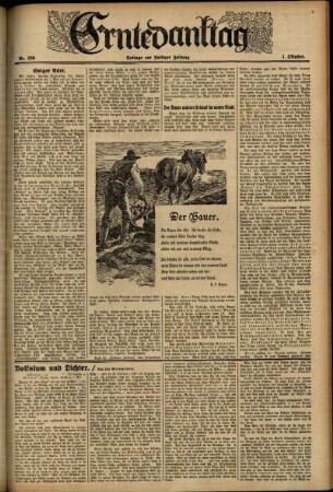 Zweite Ausgabe vom Sonntag, den 01. Oktober 1933.
